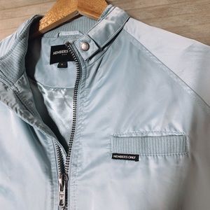 Members only satin bomber